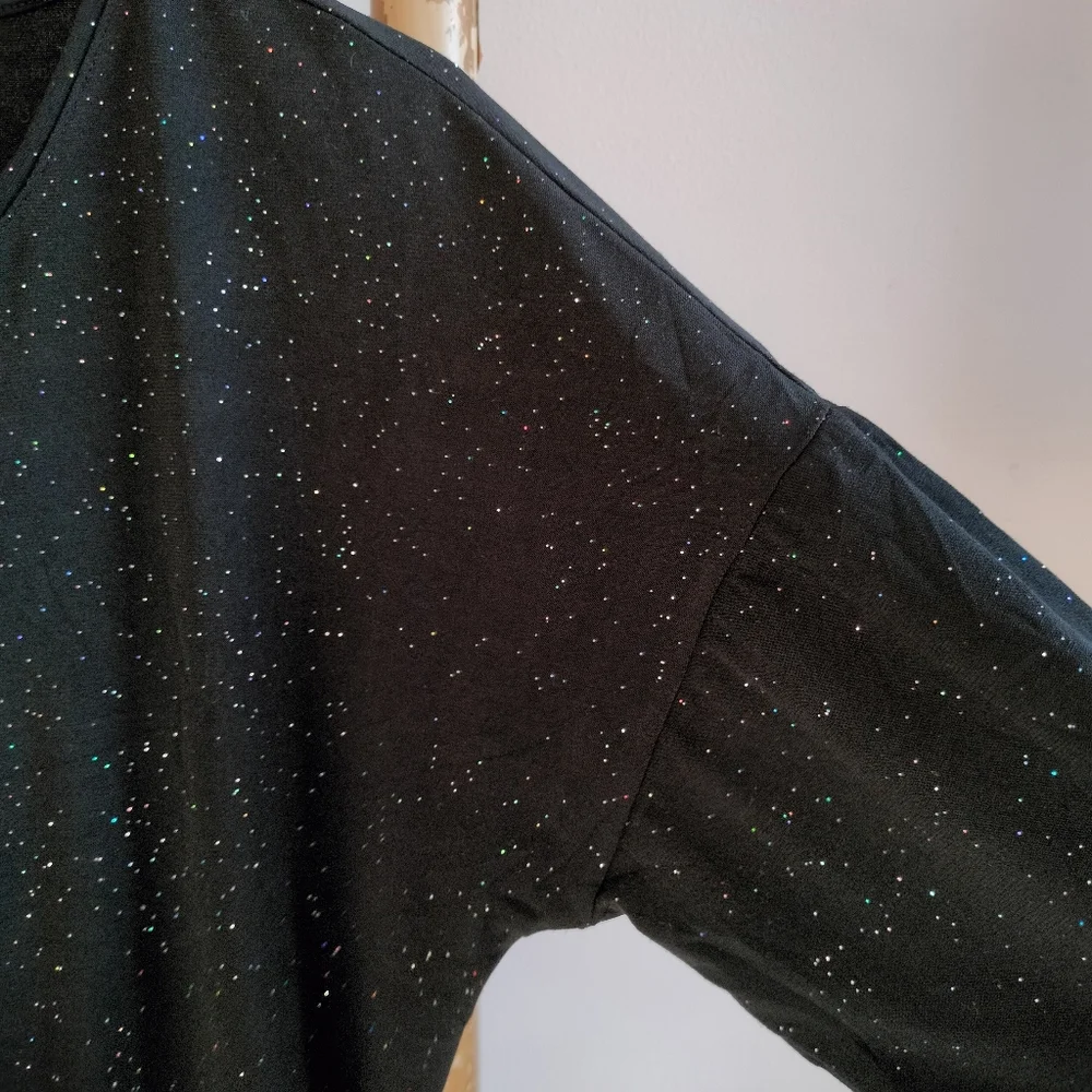 🌹The Quiet Luxury Collection🌹 H&M Black Jersey Sparkle Blouse - Picture 10 of 14